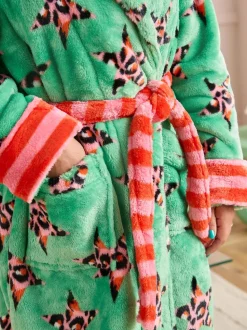 Eleanor Bowmer Leopard Print Fleece Robe