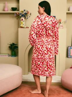 Eleanor Bowmer Leopard Print Fleece Robe