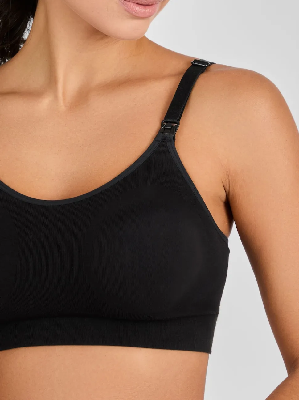 Emma Jane Black and White 2-Pack Cotton Seamless Nursing Bras