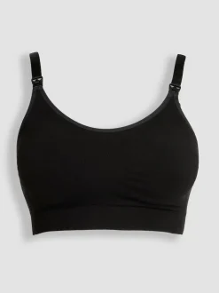 Emma Jane Black and White 2-Pack Cotton Seamless Nursing Bras