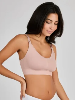 Emma-Jane Pink Lace Trim Seamless Maternity & Nursing Bra