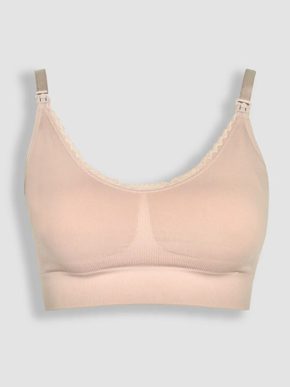 Emma-Jane Pink Lace Trim Seamless Maternity & Nursing Bra