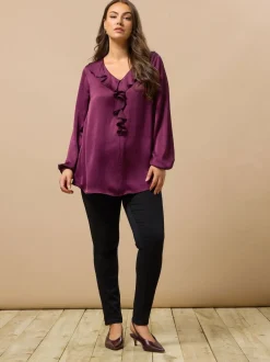 Evans Purple Frill Top