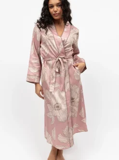 Fable and Eve Pink Long Sleeve Dressing Gown