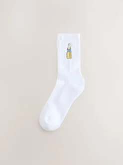 Fanta Lemon License Ribbed Ankle Socks 2 Pack