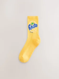 Fanta Lemon License Ribbed Ankle Socks 2 Pack