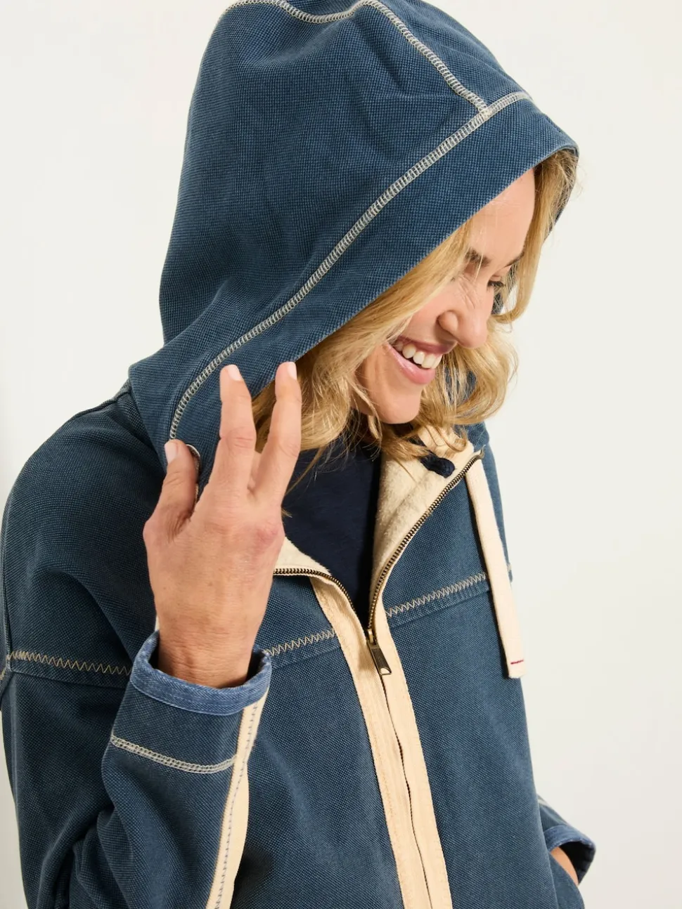 FatFace Airlie Navy Zip Through Hoodie