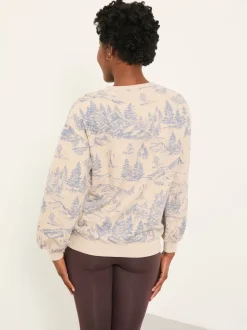 FatFace Alex Natural Ski Club Crew Sweatshirt