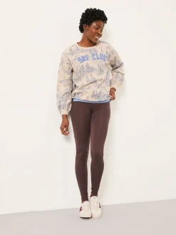 FatFace Alex Natural Ski Club Crew Sweatshirt