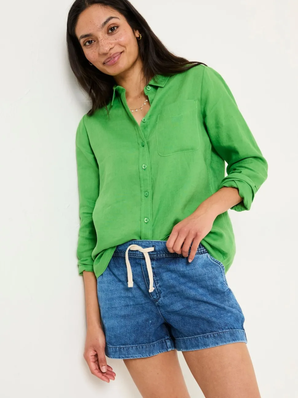 FatFace Ashby Dark Vintage Blue Drawstring Shorts