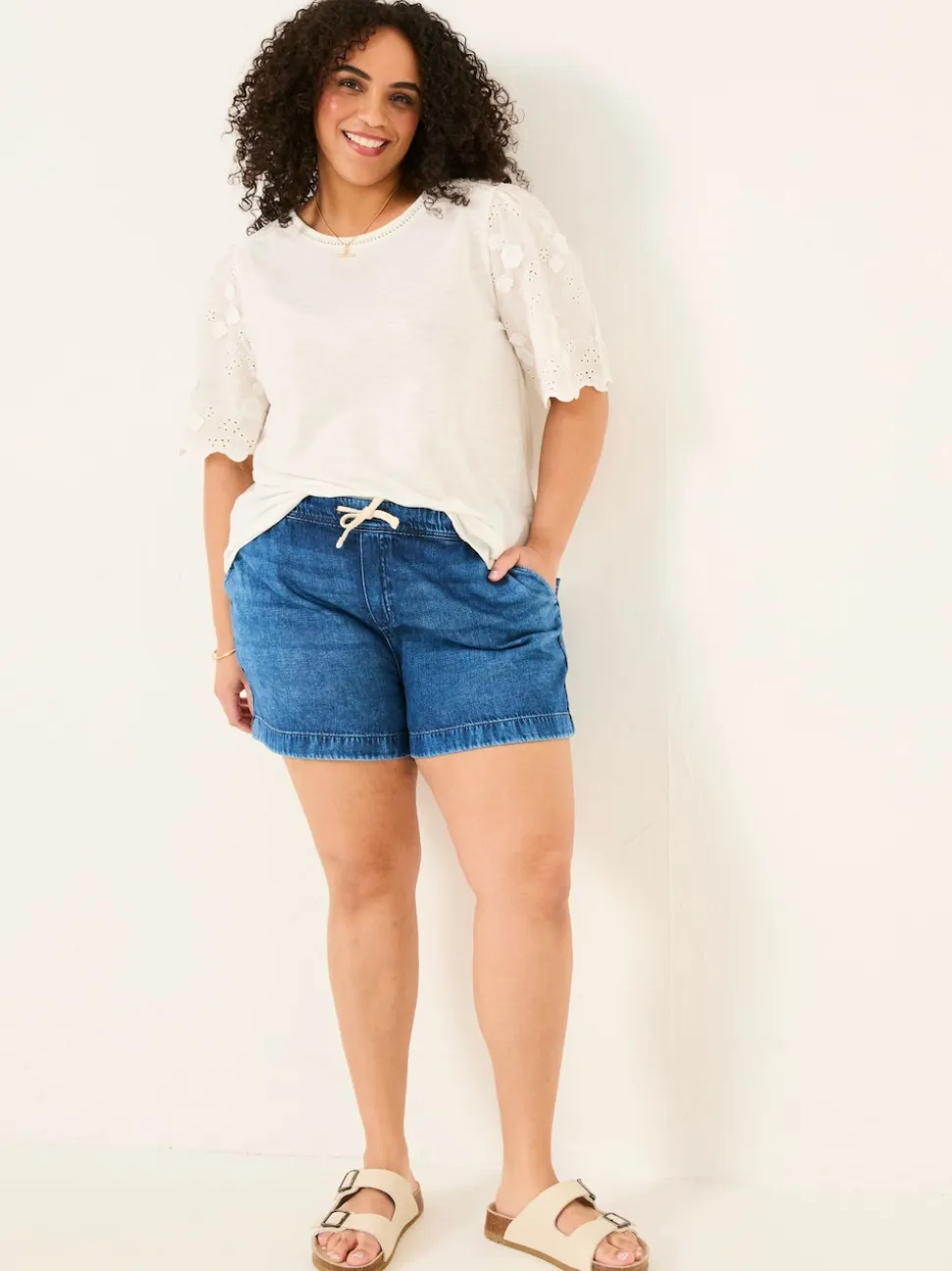 FatFace Ashby Dark Vintage Blue Drawstring Shorts