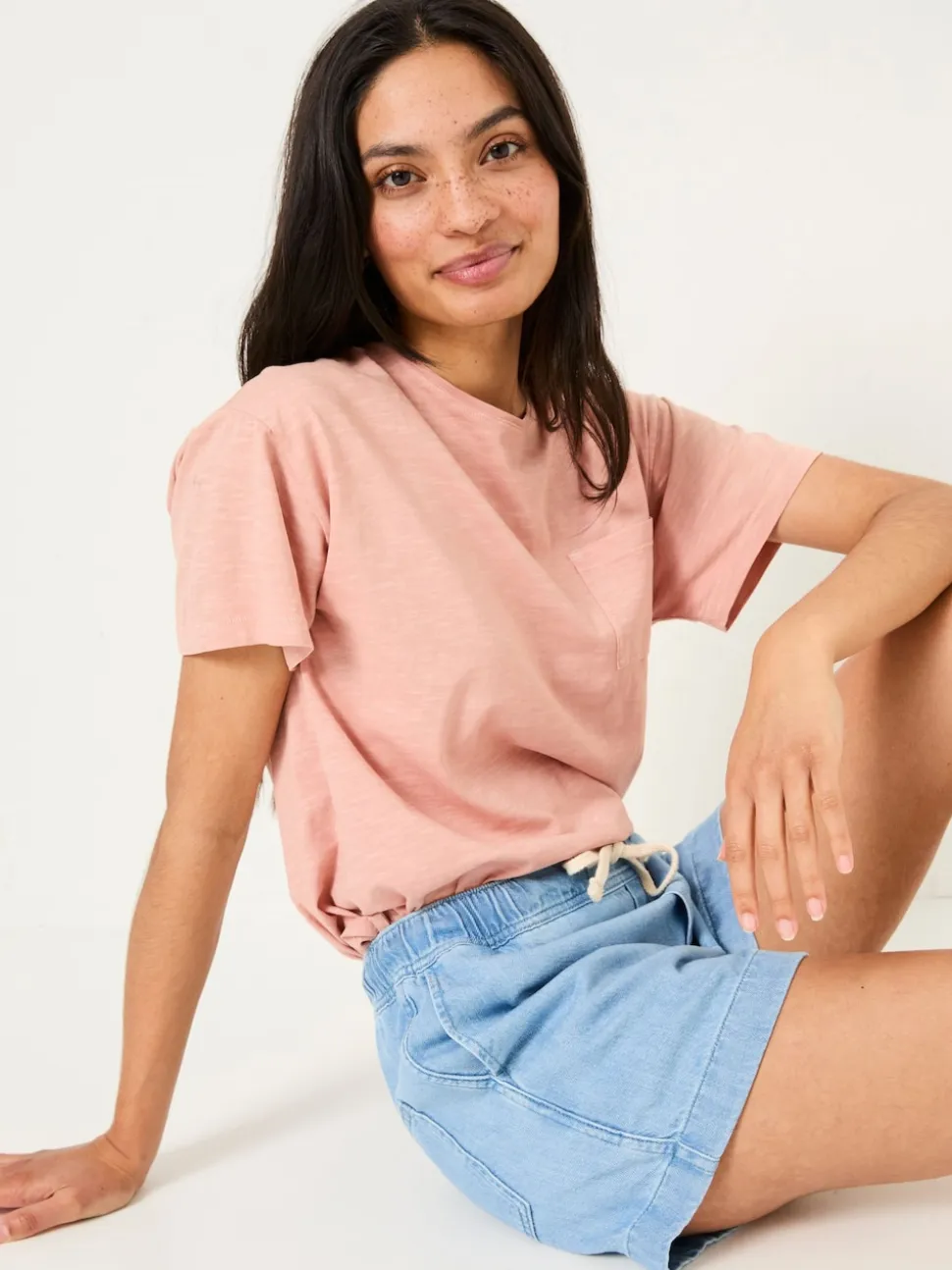 FatFace Ashby Light Vintage Blue Drawstring Shorts