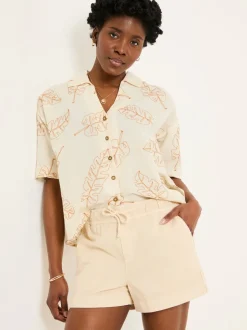 FatFace Ashby Natural Drawstring Shorts