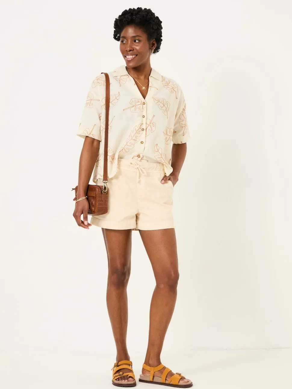 FatFace Ashby Natural Drawstring Shorts