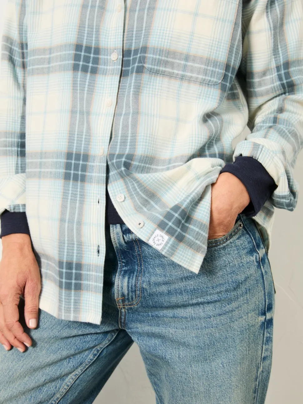 FatFace Bessie Light Blue Check Shirt