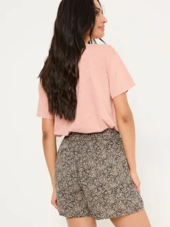 FatFace Black Leaf Dot Flippy Shorts