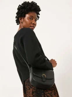 FatFace Black Sofia Saddle Crossbody Bag