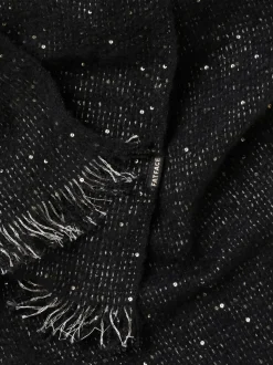 FatFace Black Sparkle Scarf