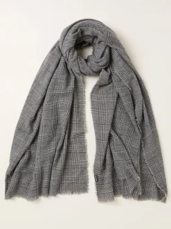 FatFace Black Tweed Scarf