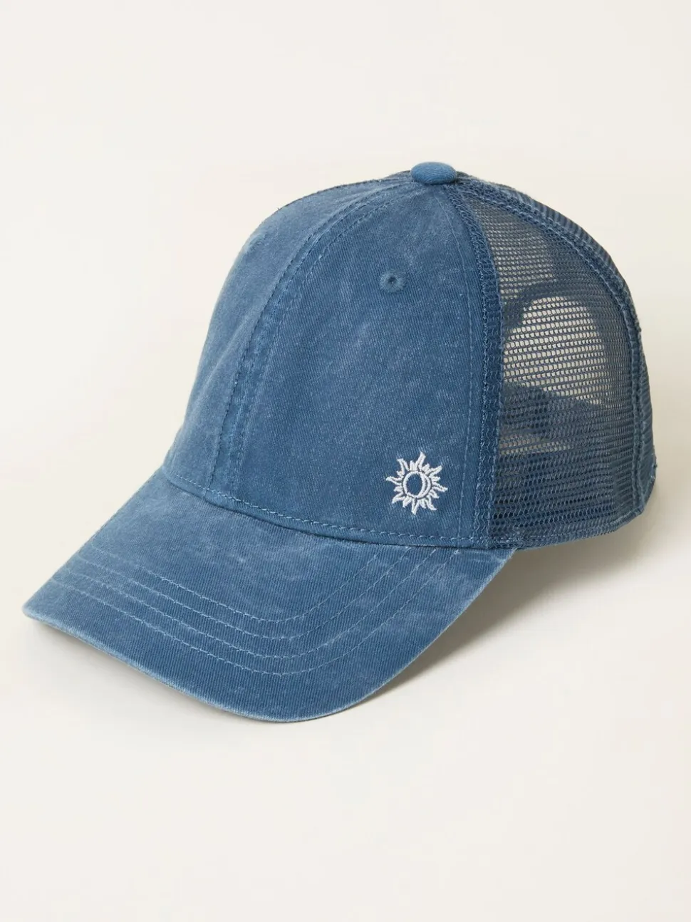 FatFace Blue Embroidered Sun Trucker Cap