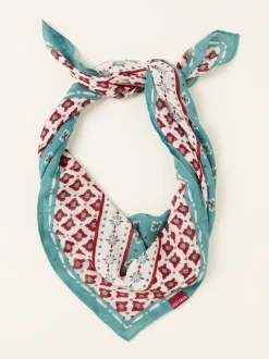 FatFace Blue Geometric Hair Scarf