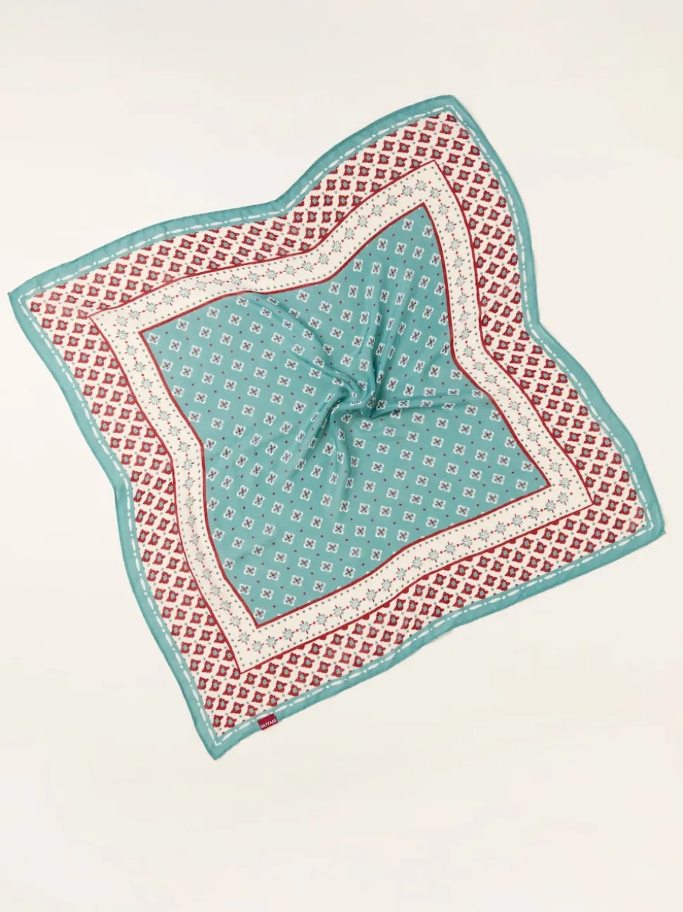 FatFace Blue Geometric Hair Scarf
