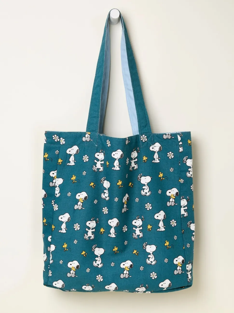 FatFace Blue Heart Snoopy Reversible Tote Bag
