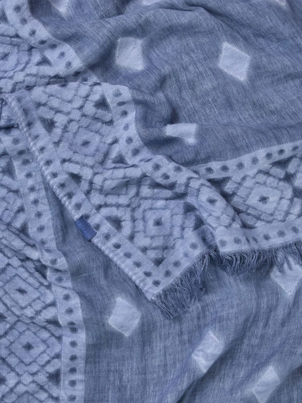 FatFace Blue Jaquard Scarf
