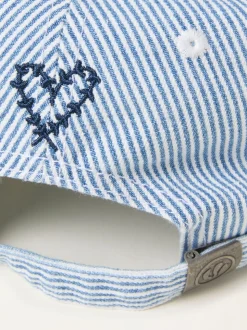 FatFace Blue Stripe Heart Embroidered Cap