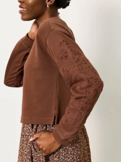FatFace Brown Ditsy Noa 2in1 Midi Dress