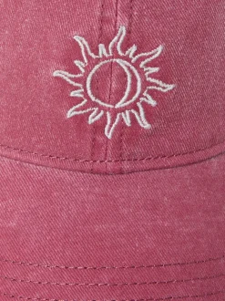 FatFace Burgundy Red Embroidered Sun Cap