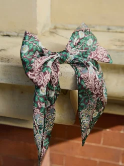 FatFace Burgundy Red Japanese Rose Hair Bow
