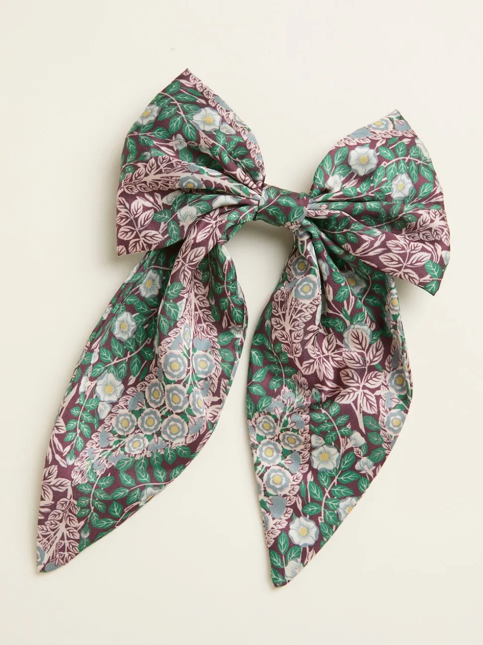 FatFace Burgundy Red Japanese Rose Hair Bow