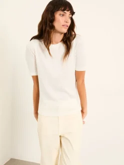 FatFace Callie Ivory Pointelle Top