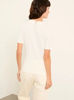 FatFace Callie Ivory Pointelle Top