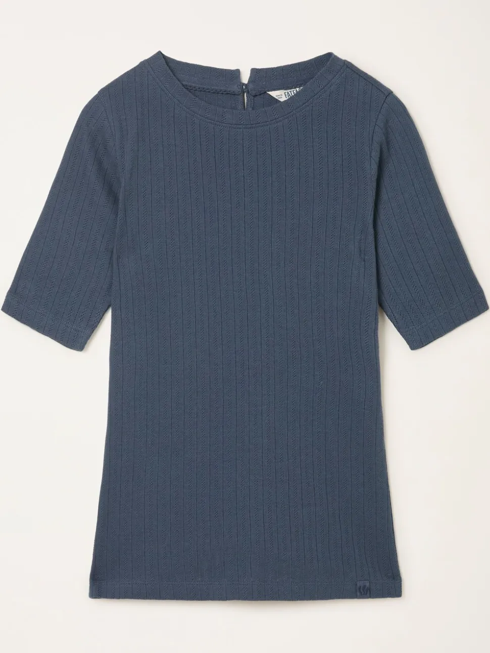 FatFace Callie Navy Pointelle Top