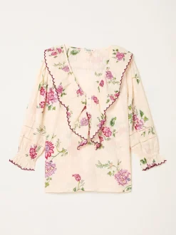 FatFace Carly Ivory Spring Floral Blouse