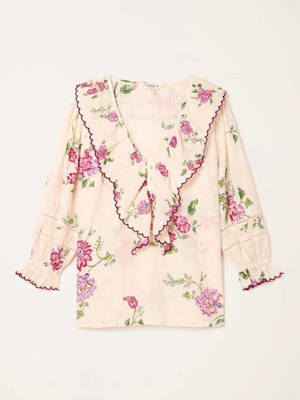FatFace Carly Ivory Spring Floral Blouse