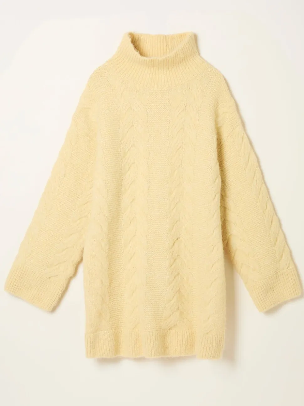 FatFace Celia Yellow Knitted Roll Neck Jumper