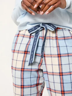 FatFace Cora Blue Check Pyjama Bottom