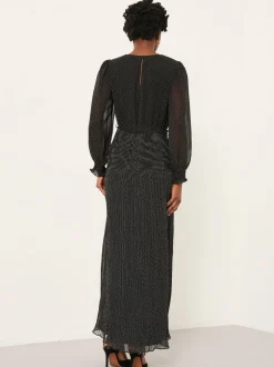 FatFace Darcy Black Pin Spot Darcy Midi Dress