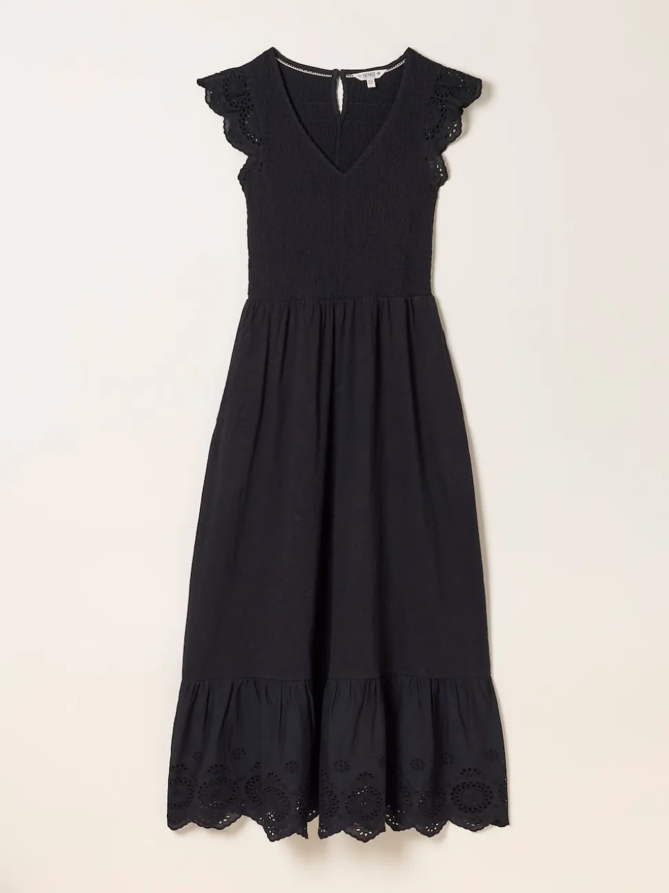 FatFace Demi Black Petite Jersey Midi Dress
