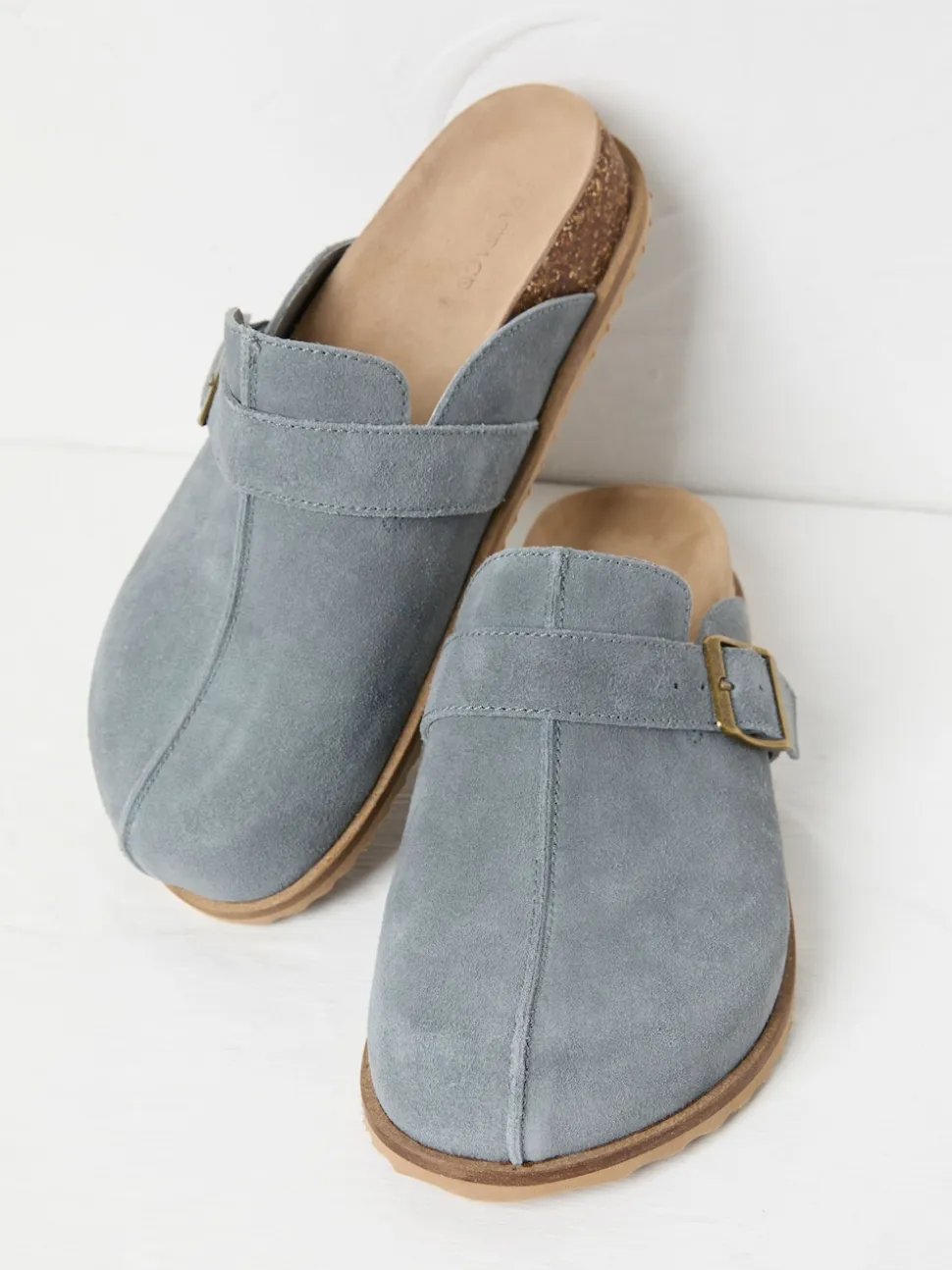 FatFace Elda Blue Suede Clogs