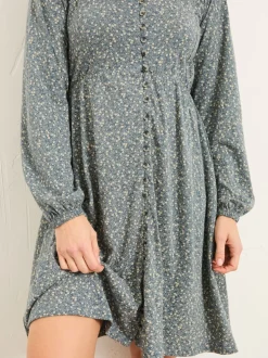 FatFace Em Blue Ditsy Jersey Dress