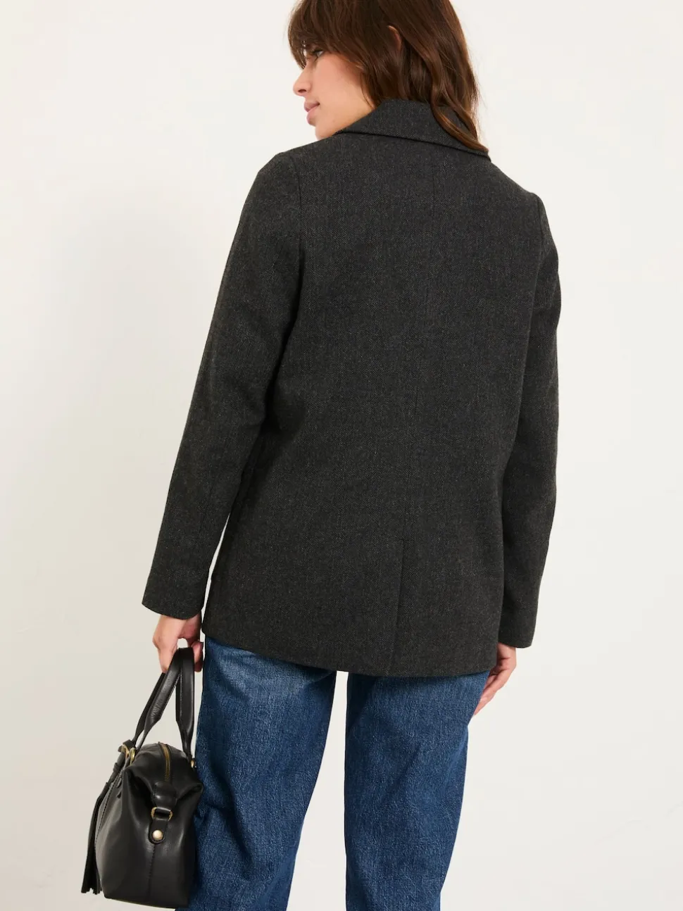 FatFace Etta Charcoal Grey Blazer