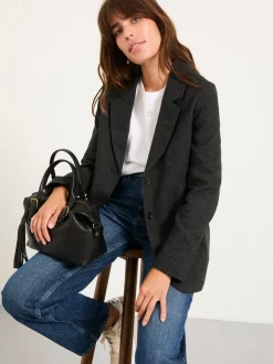 FatFace Etta Charcoal Grey Blazer