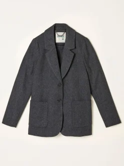 FatFace Etta Charcoal Grey Blazer