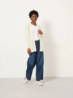 FatFace Ezzie Ivory Knitted Edge To Edge Cardigan
