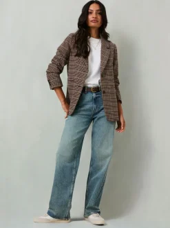 FatFace Filby Bleach Wash Denim Relaxed Straight Jeans