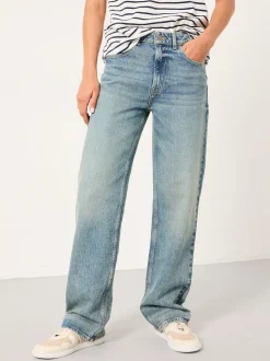 FatFace Filby Bleach Wash Denim Relaxed Straight Jeans